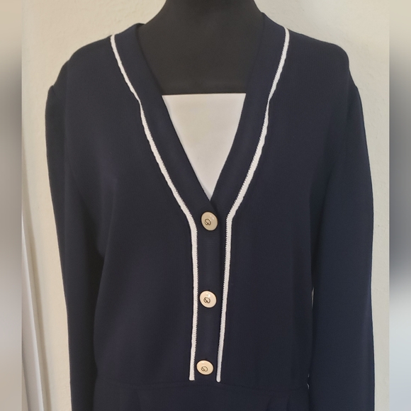 St. John Navy Blue Sailor Dress - Size 12 - Picture 7 of 7